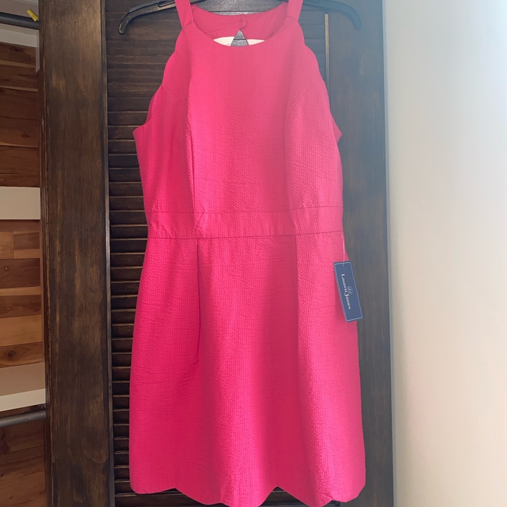 Lauren James NWT Scalloped Sleeveless Dress sz Med
